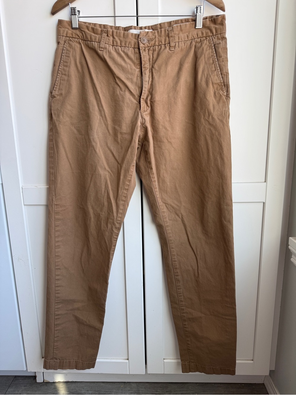 H&M L.O.G.G. Men’s Tan Slim Fit Chino Pants Size 34